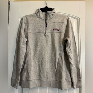 Vineyard Vines Gray Quarter-Zip Pullover size S